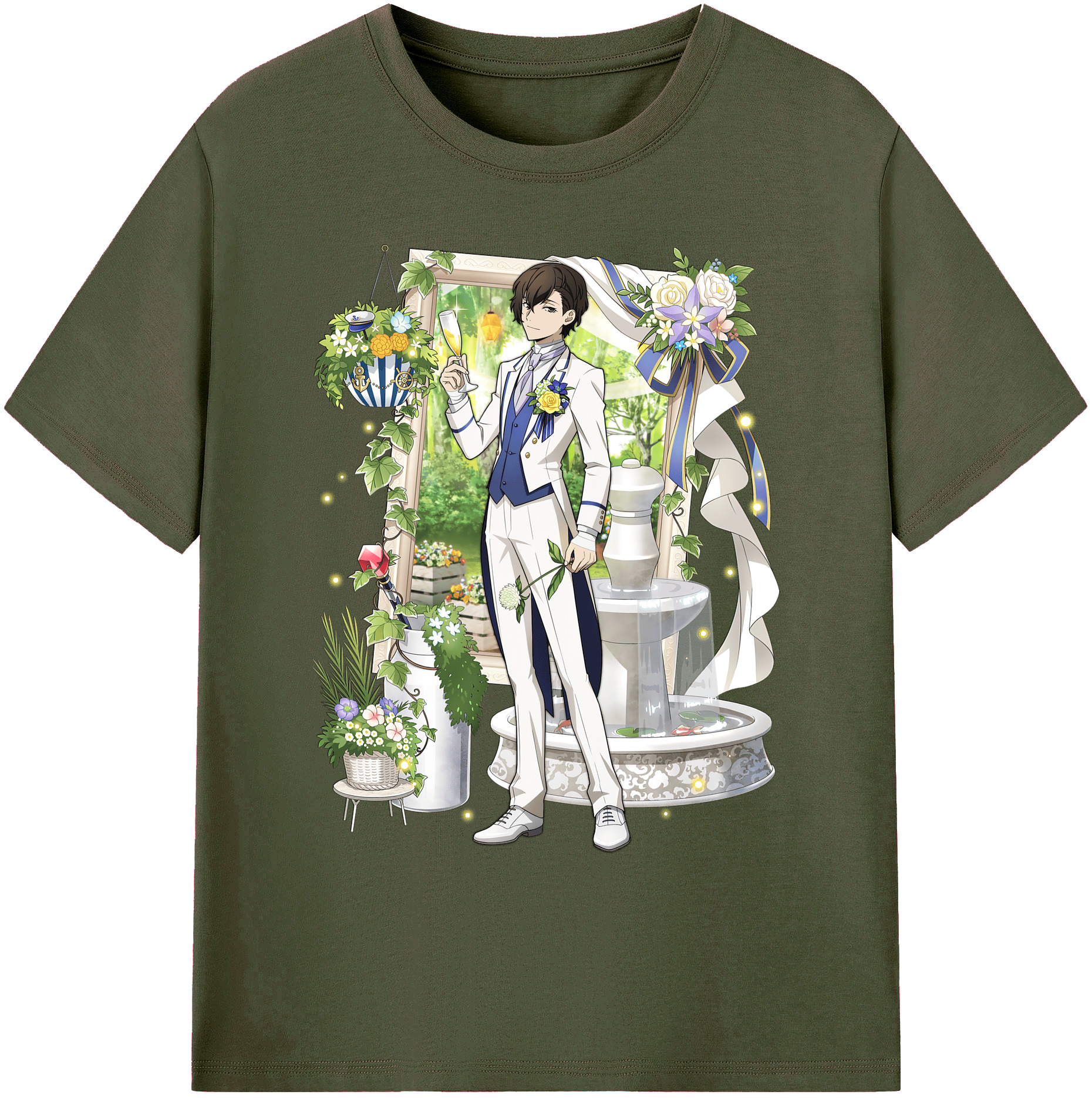 （画像用） 文豪ストレイドッグス Bungo Stray Dogs 綿100％ メンズ半袖Tシャツ｜肌触りやわらか＆通気性